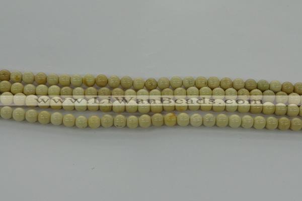 CRI200 15.5 inches 4mm round riverstone beads wholesale