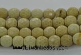 CRI210 15.5 inches 4mm faceted round riverstone beads wholesale