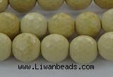 CRI214 15.5 inches 12mm faceted round riverstone beads wholesale