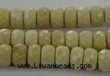 CRI221 15.5 inches 5*8mm faceted rondelle riverstone beads