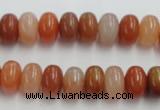 CRJ204 15 inches 7*12mm rondelle natural red jade beads