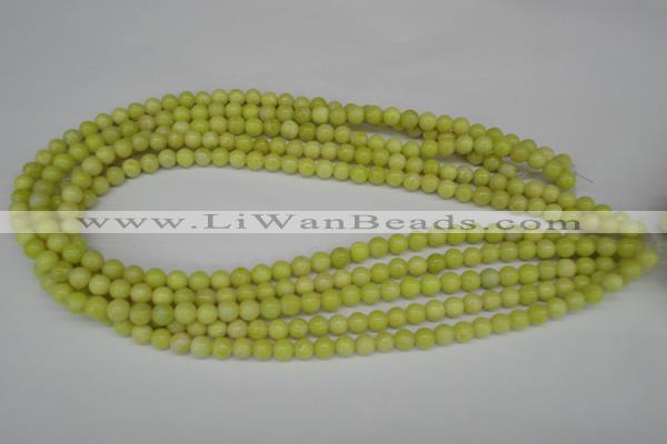 CRO02 15.5 inches 6mm round lemon jade gemstone beads wholesale