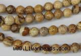 CRO09 15.5 inches 6mm round picture jasper beads wholesale