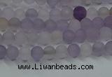 CRO1010 15.5 inches 4mm round matte amethyst gemstone beads