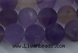 CRO1013 15.5 inches 10mm round matte amethyst gemstone beads