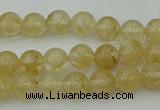 CRO1020 15.5 inches 4mm round yellow watermelon quartz beads