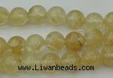 CRO1021 15.5 inches 6mm round yellow watermelon quartz beads