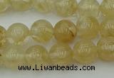 CRO1022 15.5 inches 8mm round yellow watermelon quartz beads