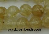 CRO1023 15.5 inches 10mm round yellow watermelon quartz beads