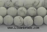 CRO1142 15.5 inches 8mm round matte white howlite beads