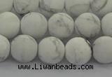 CRO1143 15.5 inches 10mm round matte white howlite beads