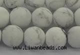 CRO1144 15.5 inches 12mm round matte white howlite beads