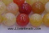 CRO1164 15.5 inches 12mm round golden silk jade beads wholesale