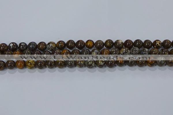 CRO1172 15.5 inches 8mm round fire lace opal gemstone beads