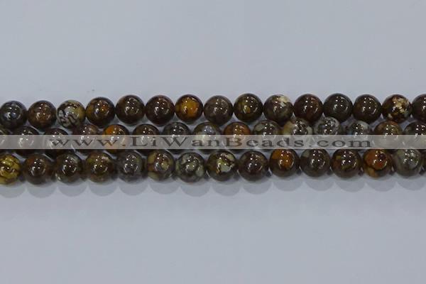 CRO1174 15.5 inches 12mm round fire lace opal gemstone beads