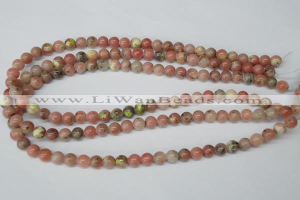 CRO123 15.5 inches 8mm round rhodochrosite gemstone beads wholesale