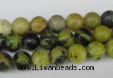 CRO134 15.5 inches 8mm round yellow turquoise beads wholesale