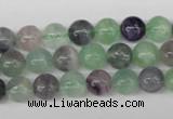 CRO136 15.5 inches 8mm round fluorite gemstone beads wholesale