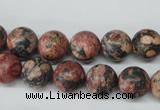 CRO180 15.5 inches 10mm round red leopard skin jasper beads wholesale