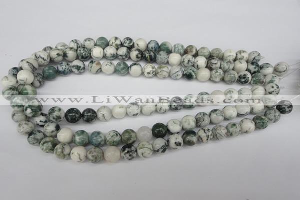 CRO200 15.5 inches 10mm round tree agate beads wholesale