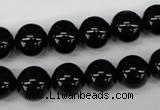 CRO203 15.5 inches 10mm round black agate beads wholesale