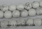 CRO227 15.5 inches 10mm round white howlite turquoise beads wholesale