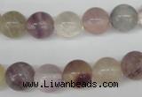 CRO235 15.5 inches 10mm round rainbow fluorite beads wholesale