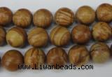 CRO249 15.5 inches 10mm round grain stone beads wholesale