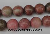 CRO285 15.5 inches 12mm round rhodochrosite beads wholesale