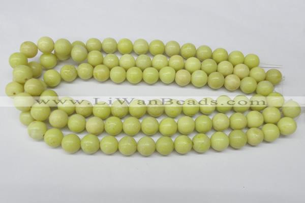 CRO290 15.5 inches 12mm round lemon jade beads wholesale