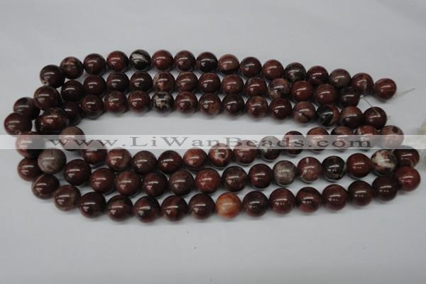 CRO296 15.5 inches 12mm round red picture jasper beads wholesale