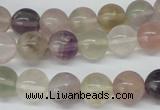 CRO309 15.5 inches 12mm round rainbow fluorite beads wholesale