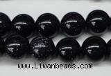 CRO310 15.5 inches 12mm round blue goldstone beads wholesale