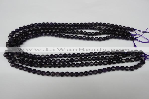 CRO33 15.5 inches 6mm round amethyst gemstone beads wholesale