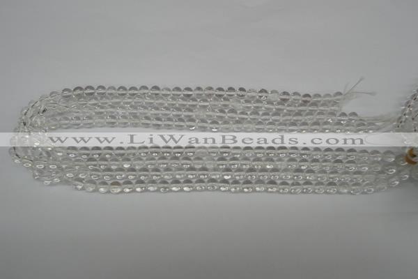 CRO35 15.5 inches 6mm round white crystal beads wholesale