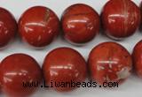 CRO448 15.5 inches 16mm round red jasper beads wholesale