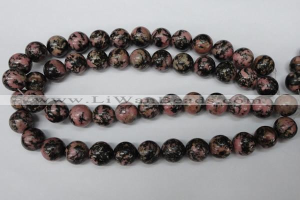 CRO452 15.5 inches 16mm round rhodonite gemstone beads wholesale