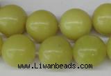 CRO454 15.5 inches 16mm round lemon jade beads wholesale