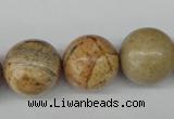 CRO485 15.5 inches 18mm round picture jasper beads wholesale