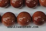 CRO486 15.5 inches 18mm round goldstone beads wholesale