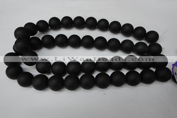 CRO491 15.5 inches 18mm round blackstone beads wholesale