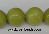 CRO539 15.5 inches 20mm round lemon jade beads wholesale