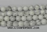 CRO55 15.5 inches 6mm round white howlite turquoise beads wholesale