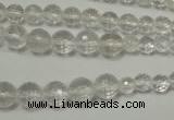 CRO741 15.5 inches 6mm – 14mm faceted round white crystal beads