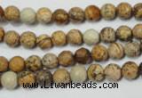 CRO761 15.5 inches 6mm faceted round picture jasper beads wholesale