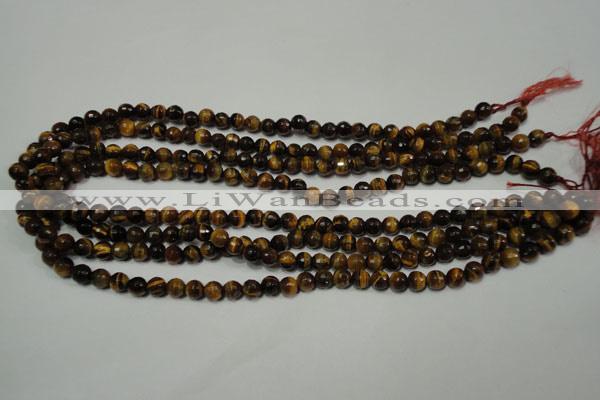 CRO781 15.5 inches 6mm faceted round yellow tiger eye beads wholesale