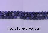 CRO801 15.5 inches 6mm round matte sodalite gemstone beads