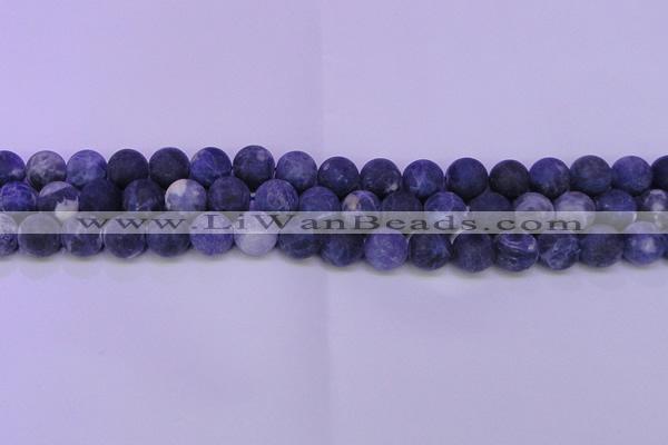 CRO803 15.5 inches 10mm round matte sodalite gemstone beads