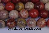 CRO872 15.5 inches 8mm round red porcelain beads wholesale