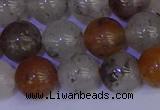 CRO895 15.5 inches 14mm round mixed lodalite quartz beads wholesale